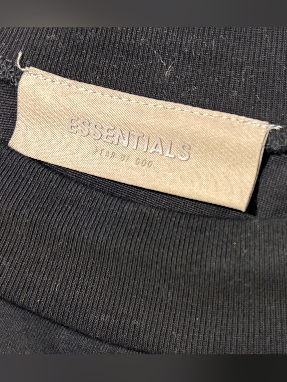 Fear of God ESSENTIALS Black Oversized Back Logo Tee XXL - Picture 4 of 5